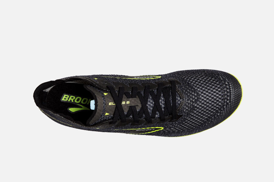 Brooks Elmn8 V8 Spikes Loopschoenen Heren - Zwart/Groen - 970485NZK